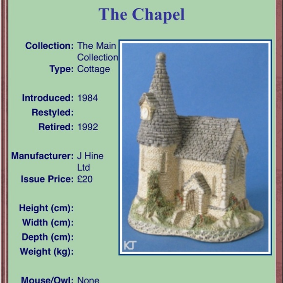 David Winter Cottage. The Chappel - Picture 3 of 6